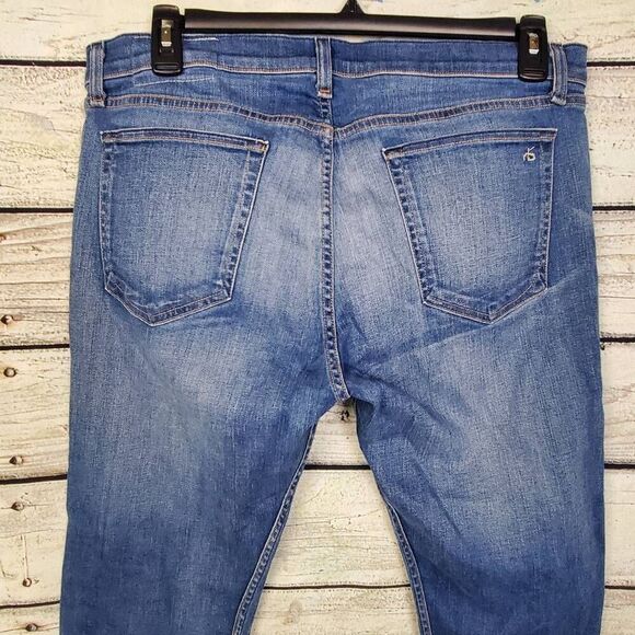 Rag & Bone Fit 1 Skinny Leg Jeans Men’s Size 36 Medium Wash Button Fly - Picture 4 of 8